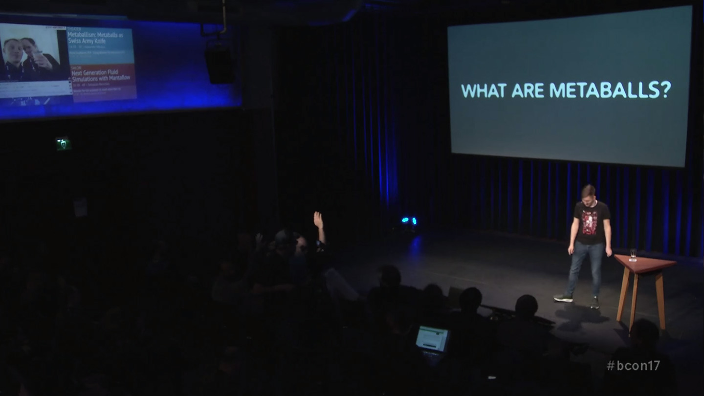 Screengrabs from the Blender Conference Stream