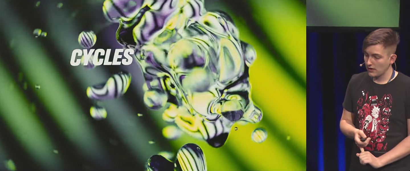 Screengrabs from the Blender Conference Stream