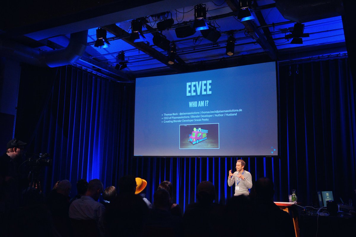 #bcon17 @plasmasolutions presenting #b3d new viewport engine #eevee