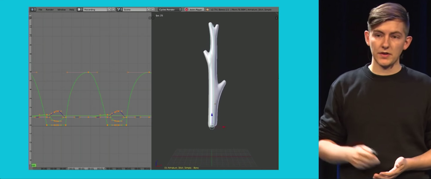 Screengrabs from the Blender Conference Stream