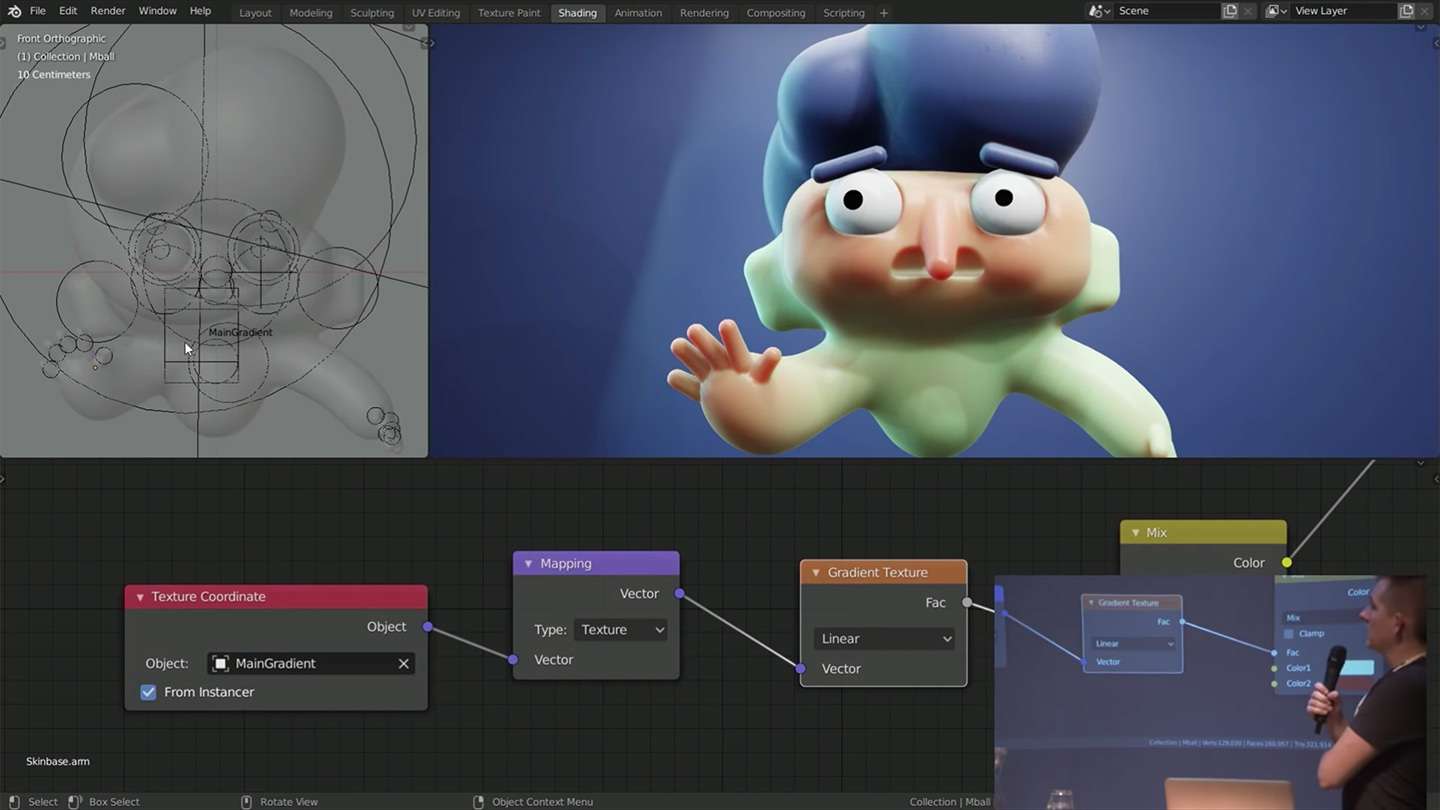 Screengrabs from the Blender Conference Stream