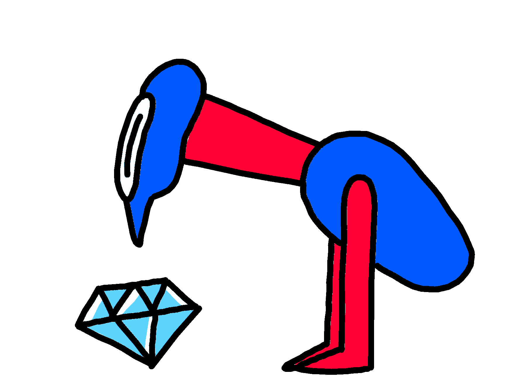 GIF of a bird picking a diamond