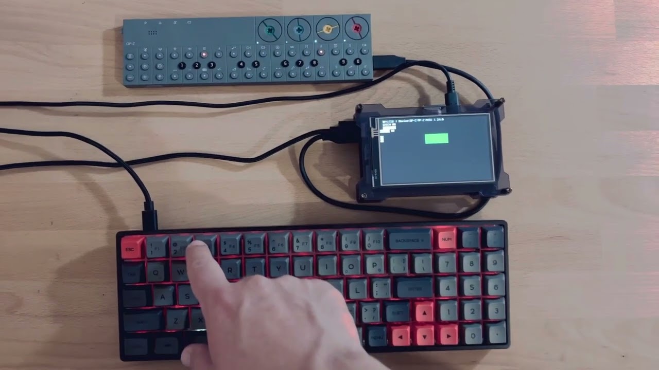 first working version of midiTracker on a RaspberryPi + Display