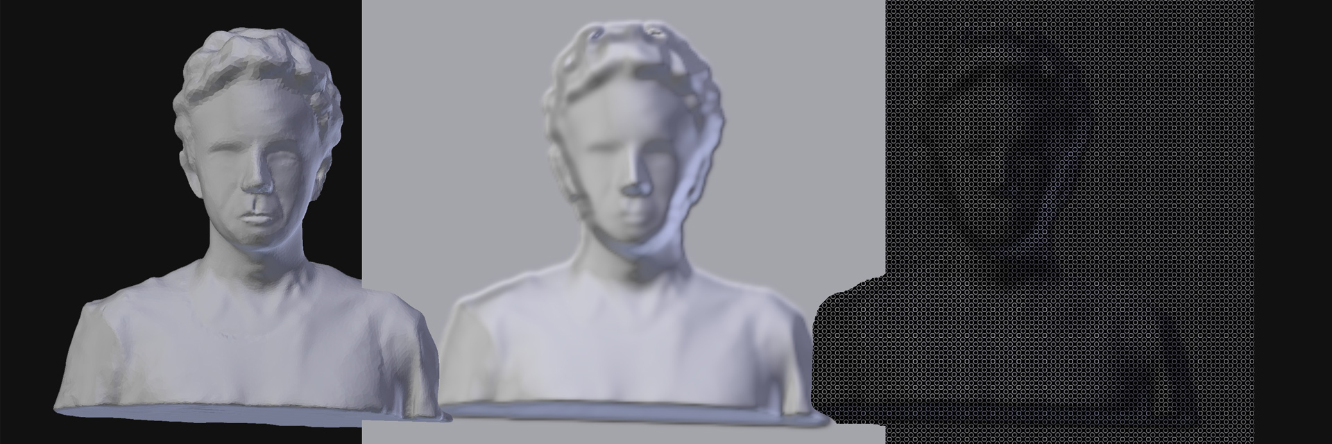 Three screenshots documenting the proces