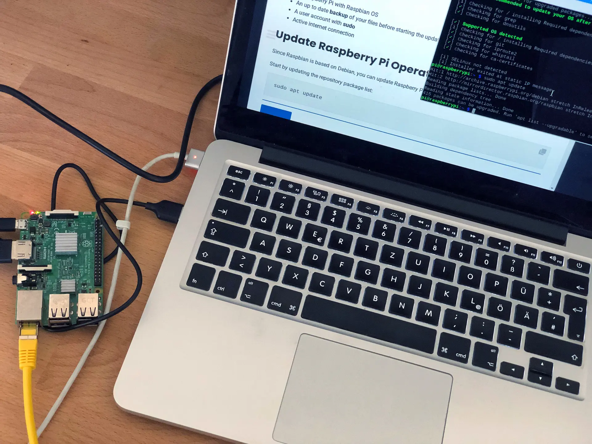 RaspberryPi and 2014 MacBook 